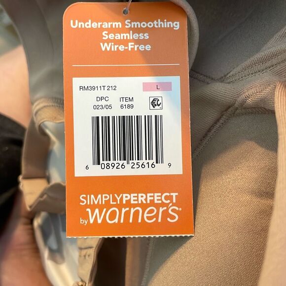 Warner's Simply Perfect Underarm Smoothing Seamless Stretch Wireless Lightly Lin - Picture 6 of 8